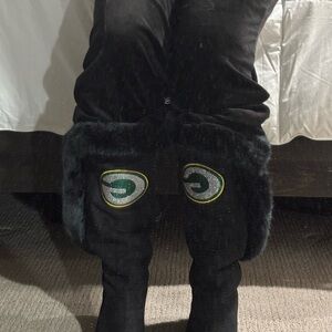 Green Bay Black Fleece-Lined Bottoms